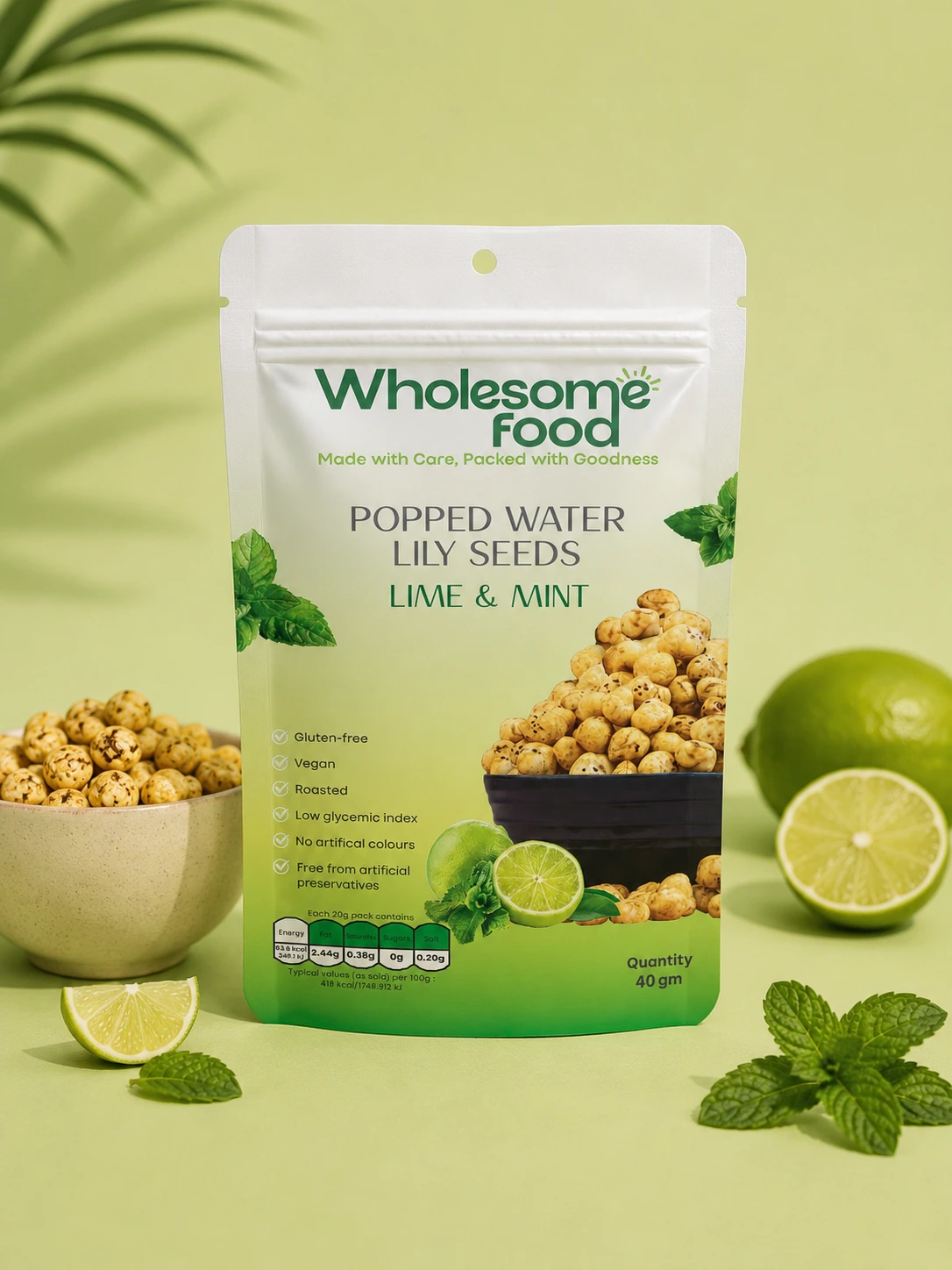 Water Lily Seeds — Lime & Mint pouch