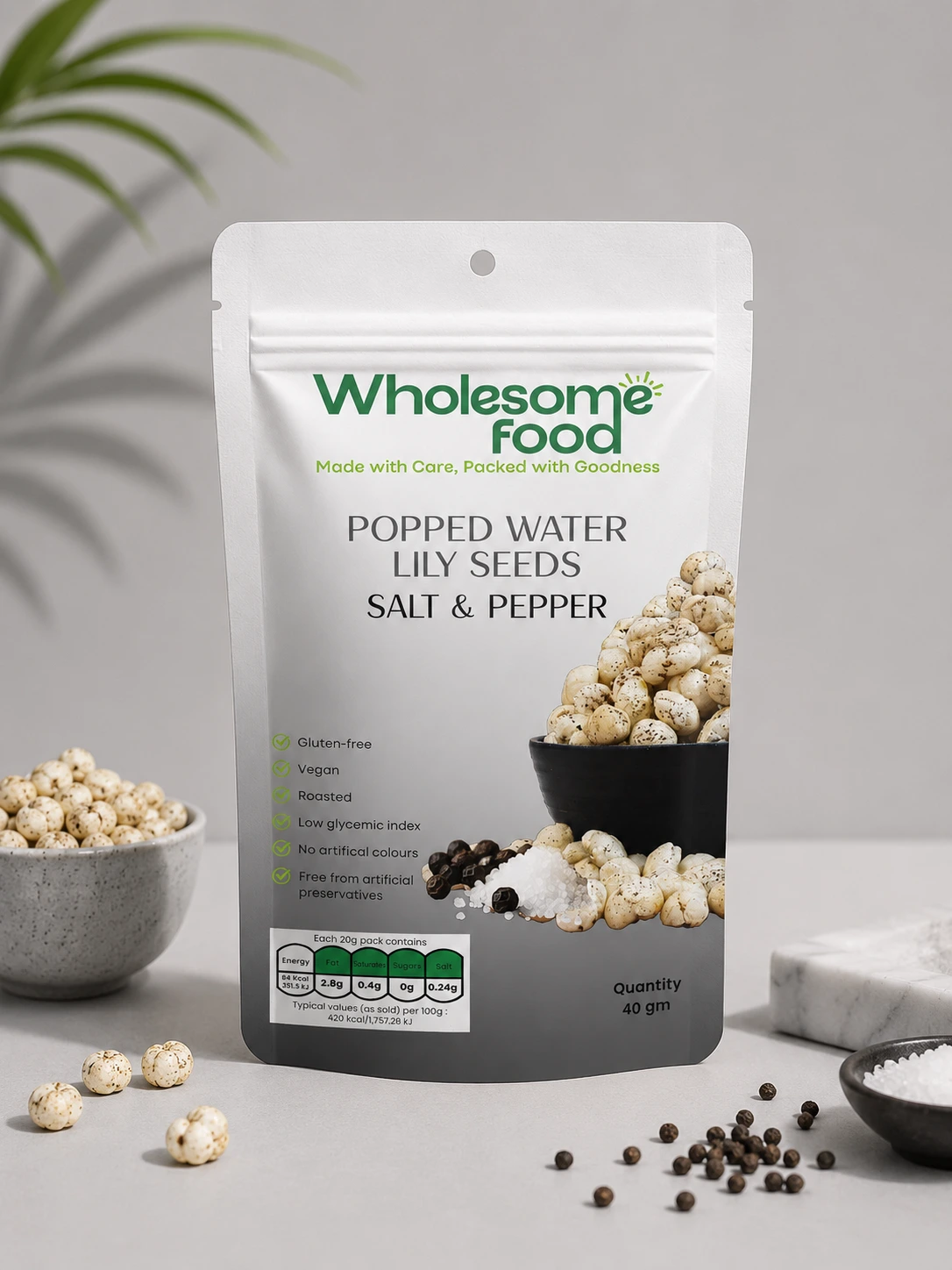 Water Lily Seeds — Salt & Pepper pouch
